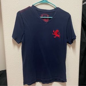 Express V neck men’s blue tee shirt size xs